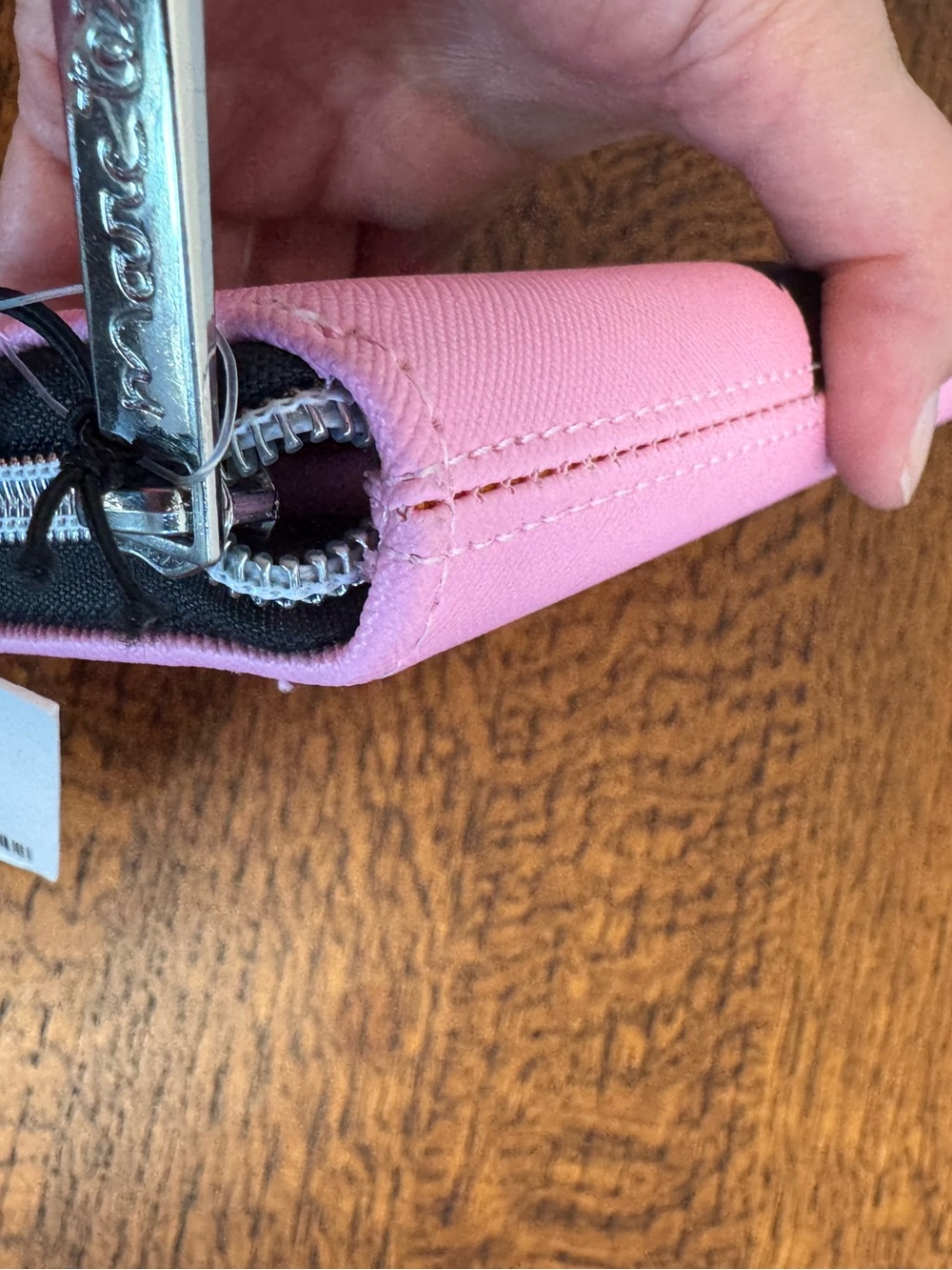 NWT Marc Tetro Pink Yorkie Terrier Long Zip-Around Wallet - Picture 5 of 5